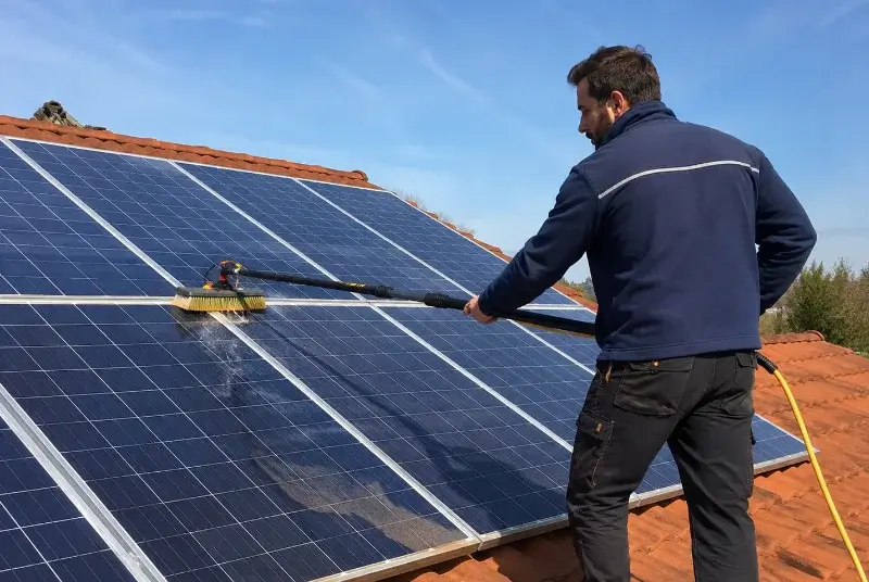 Nettoyage et entretien de panneaux solaires à Brussieu
